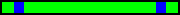 Green belt with blue tags