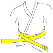 How to tie a belt - step 3